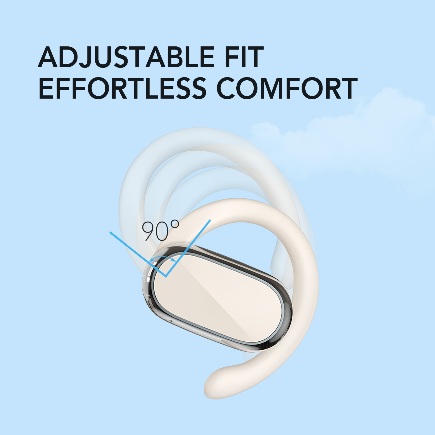 WAVZON WaveFit | Adjustable Open-Ear Wireless Earbuds