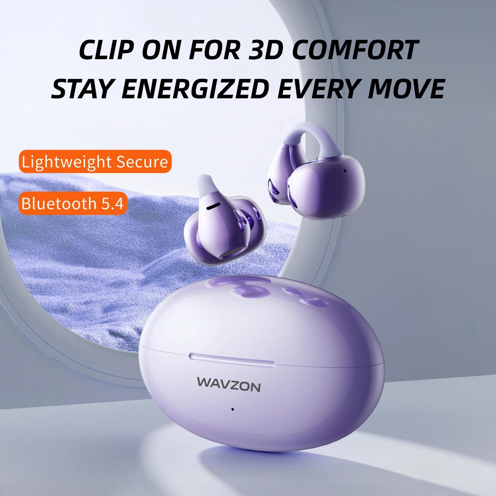 ClipWave Open-Ear Clip-On Earbuds | C-bridge Design With Open-ear Comfort